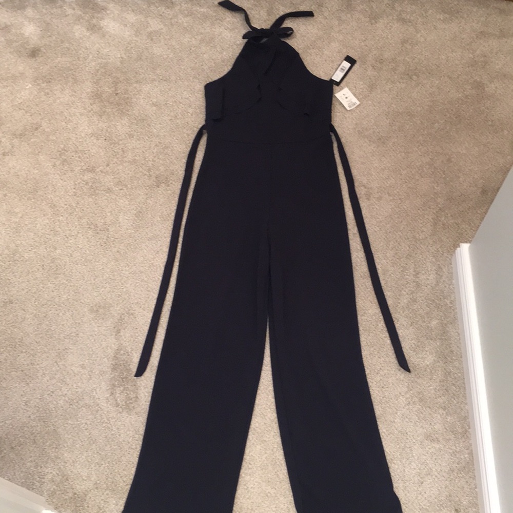 Bebe Navy Blue 1 piece pant and top